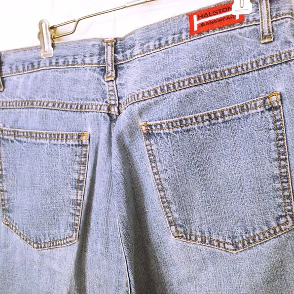 90s Halston Jeanswear (12) Light Blue Denim Mom Jeans Capris Pants 5-Pocket - Picture 11 of 12